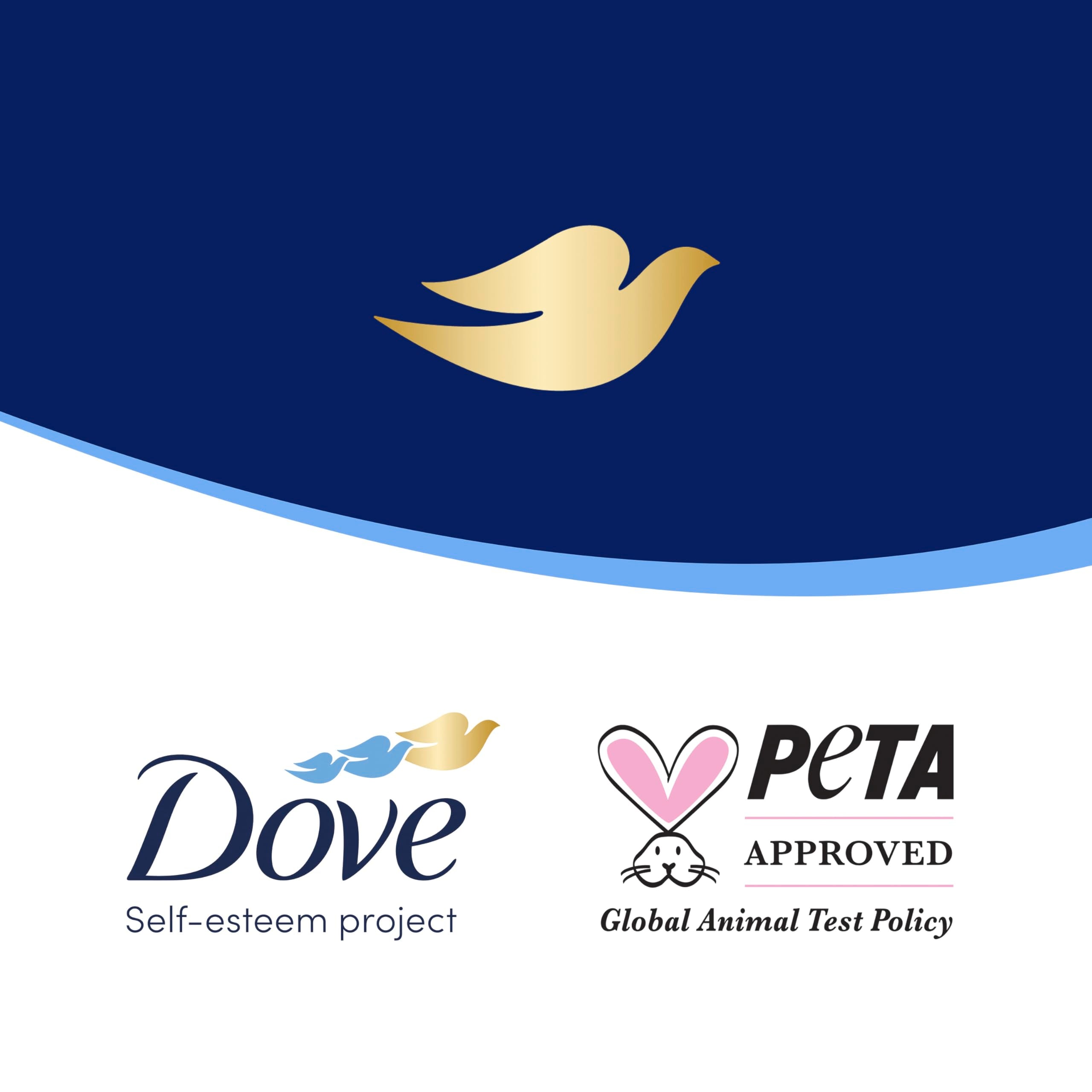 Dove beauty bar placed on shower shelf showing everyday use convenience