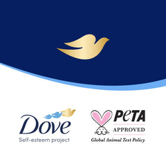Dove beauty bar placed on shower shelf showing everyday use convenience