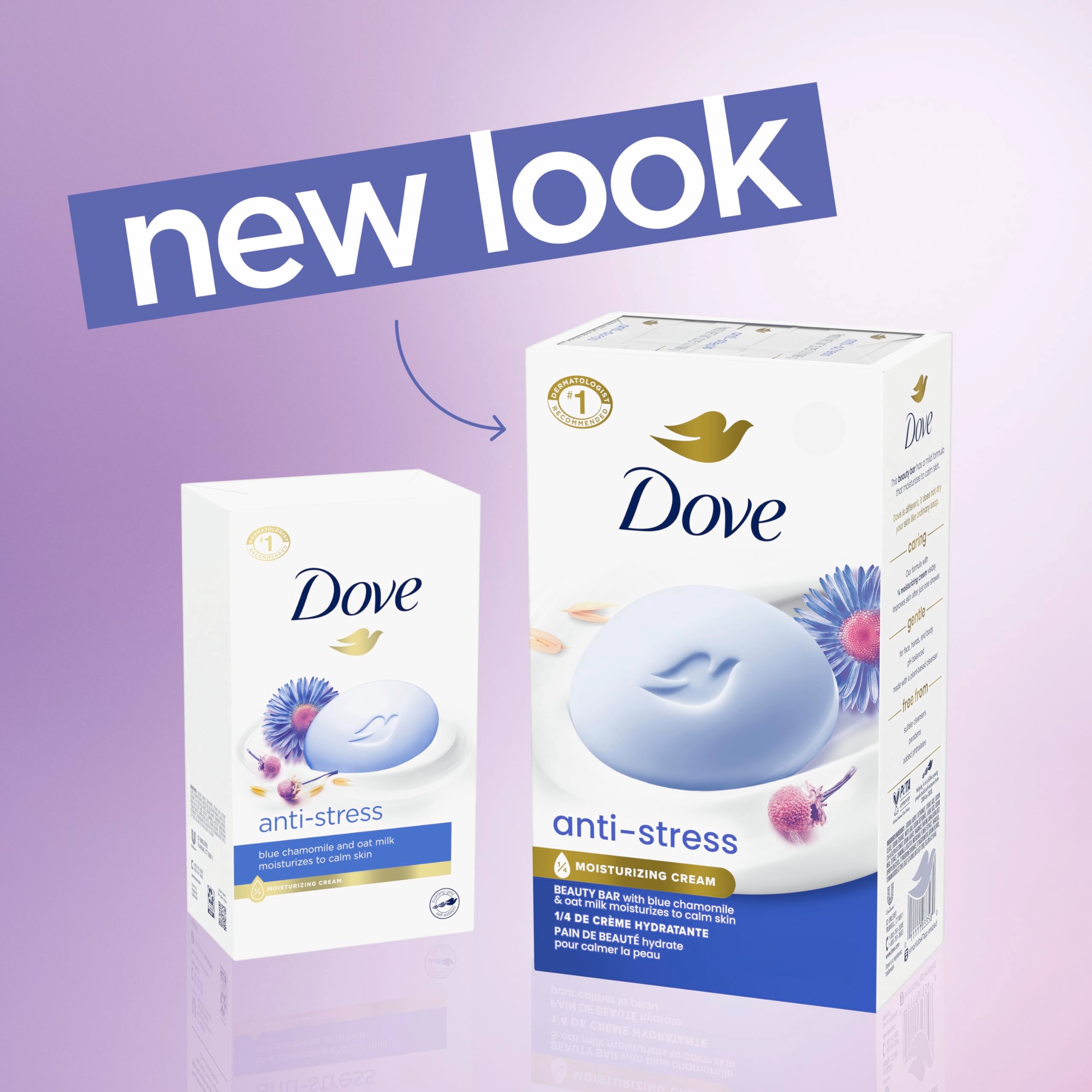Dove bar texture showing cream-rich core for lasting moisture
