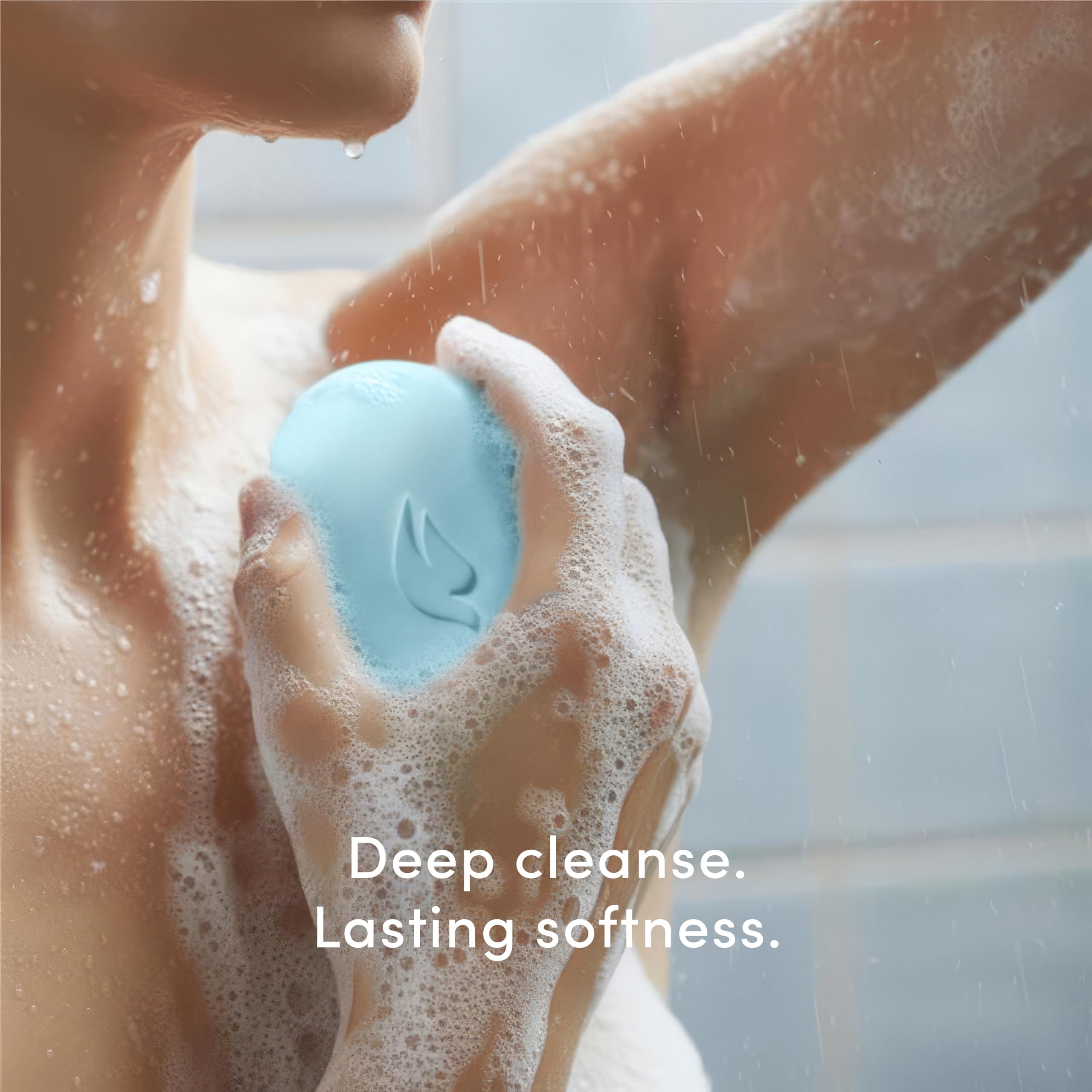 Close view of Dove ingredient label emphasizing free-from sulfates and parabens