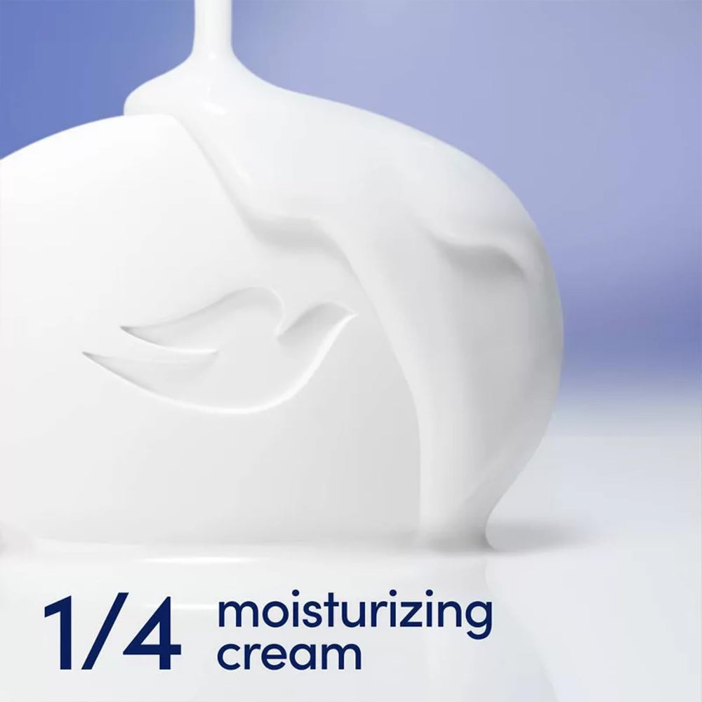 Rich Dove lather foam on skin demonstrating creamy moisturizing cleanse