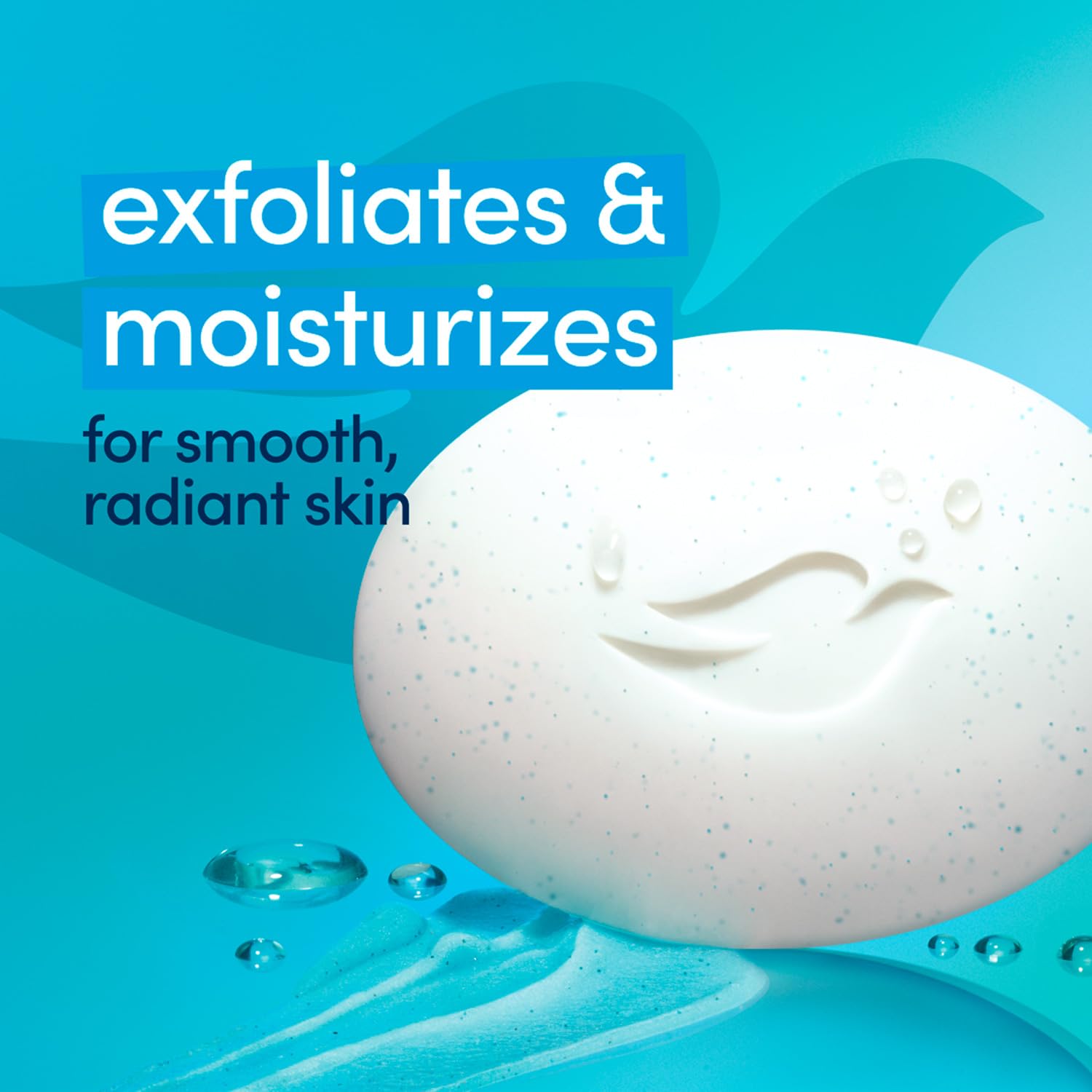 Dove bar lathered in hand demonstrating gentle cleanse and softening benefit