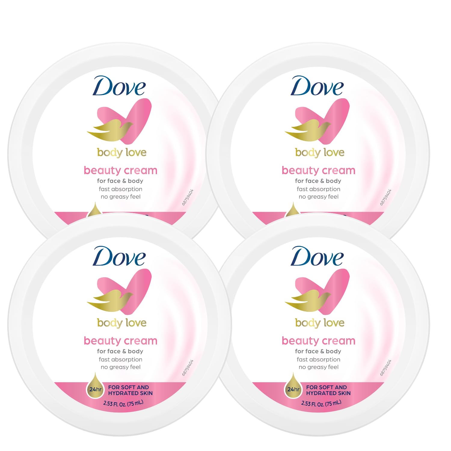 Dove jar front view showing compact design and easy portability