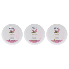 Dove Beauty Cream Pink front packaging showing three 2.7 oz jars and brand name, convenient value