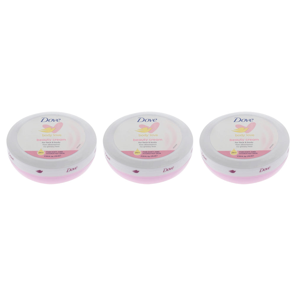 Dove Beauty Cream Pink texture close-up showing creamy spreadability for quick absorption