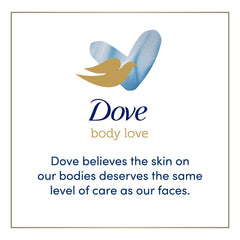 Dove body love open jar top view revealing creamy formula for nourishment
