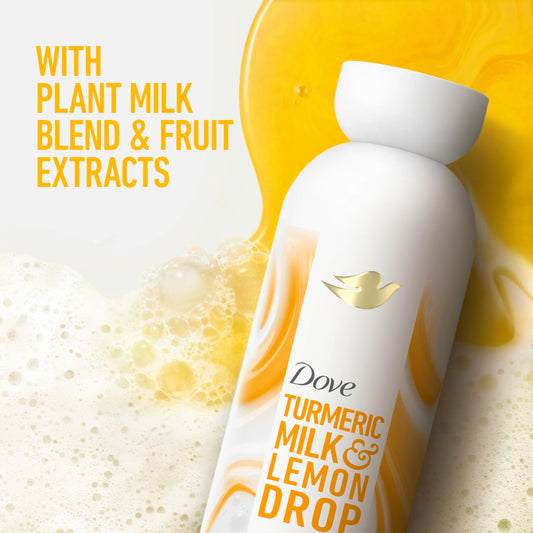 Dove product pouring creamy texture on hand for visible hydration