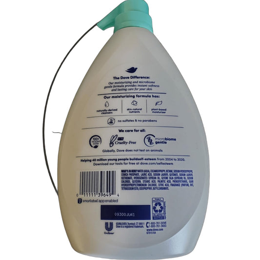 Dove body wash pump in shower use dispensing creamy lather for soft skin