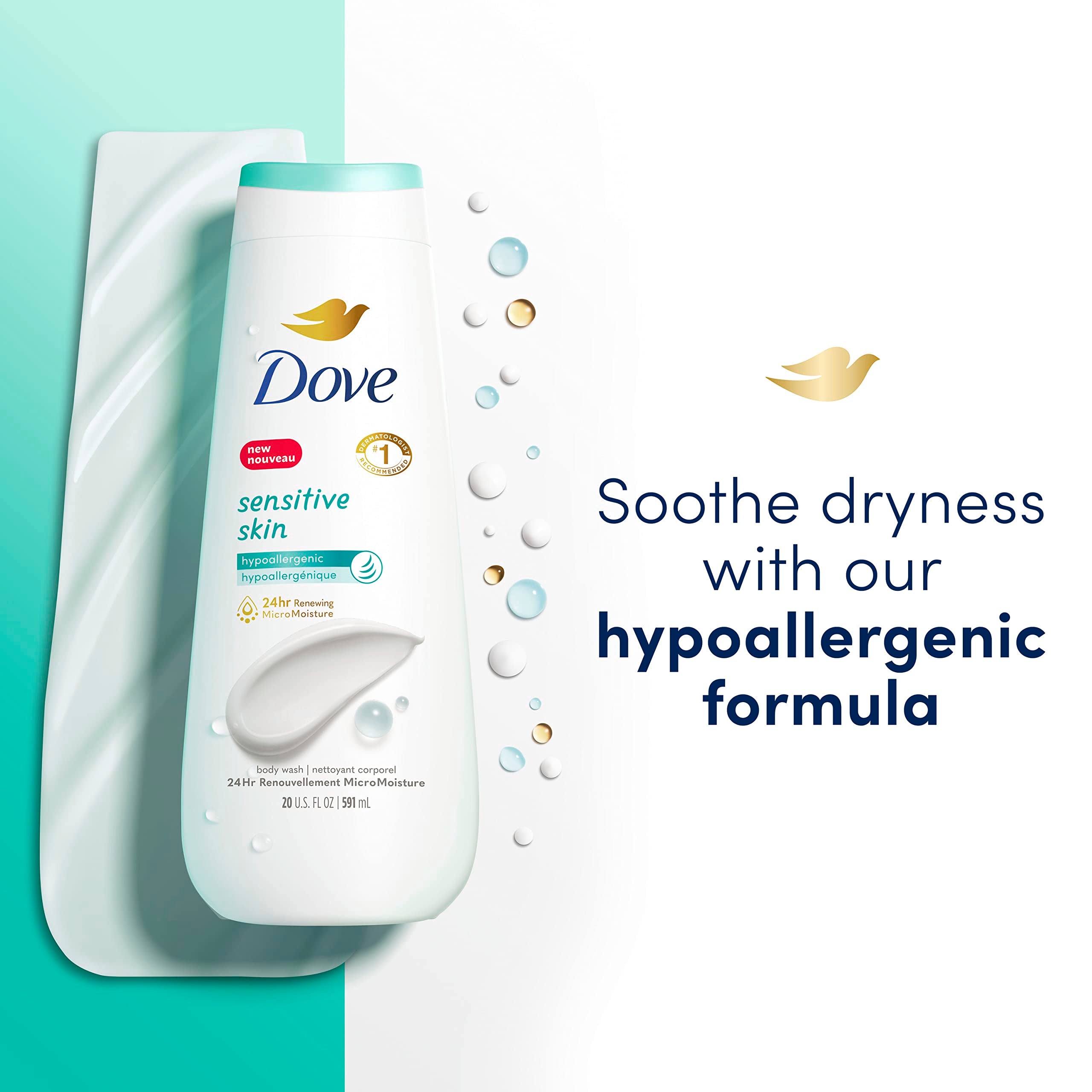 Dove creamy lather texture demonstrating gentle moisturizing foam