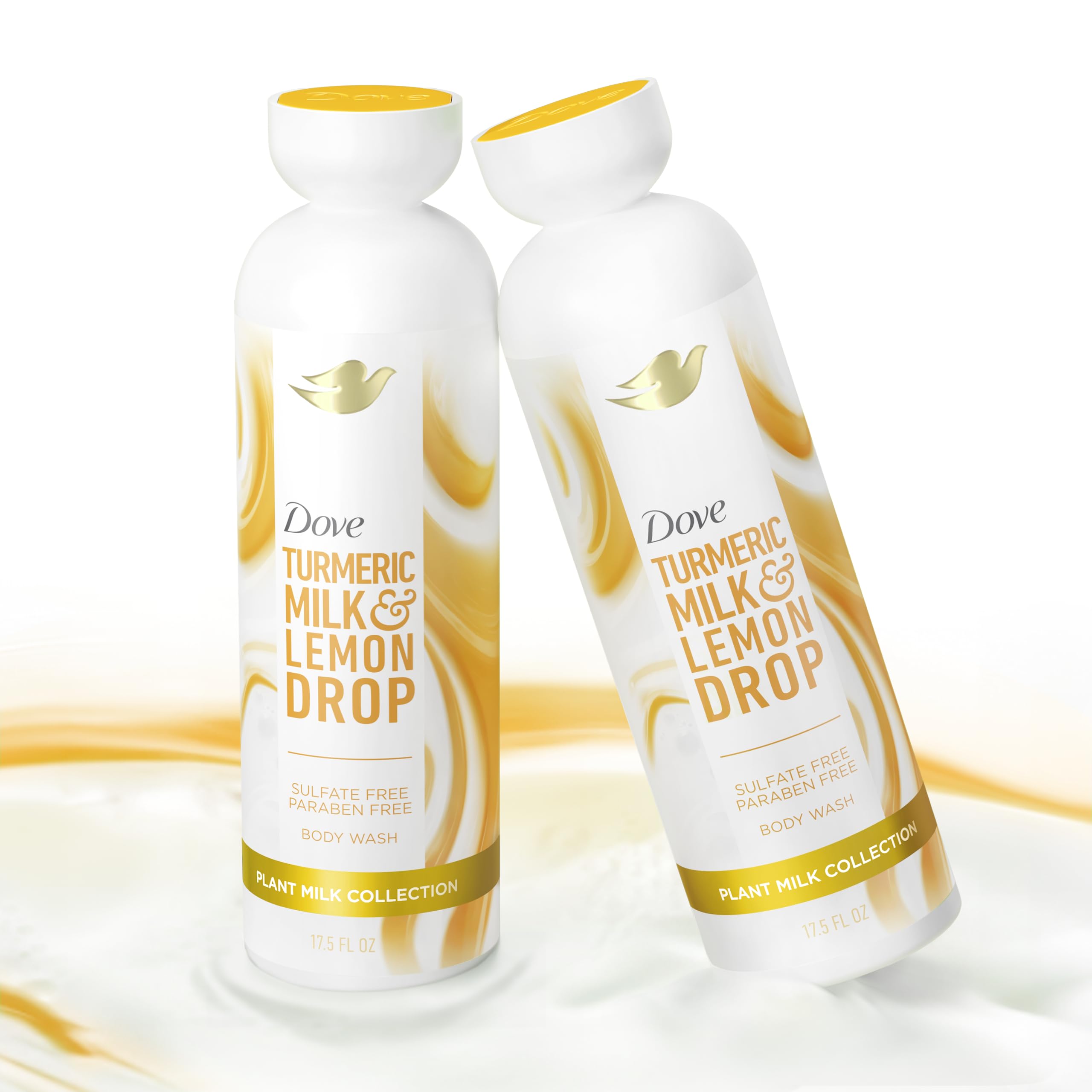 Dove bottle in shower lifestyle scene offering a refreshing shower experience