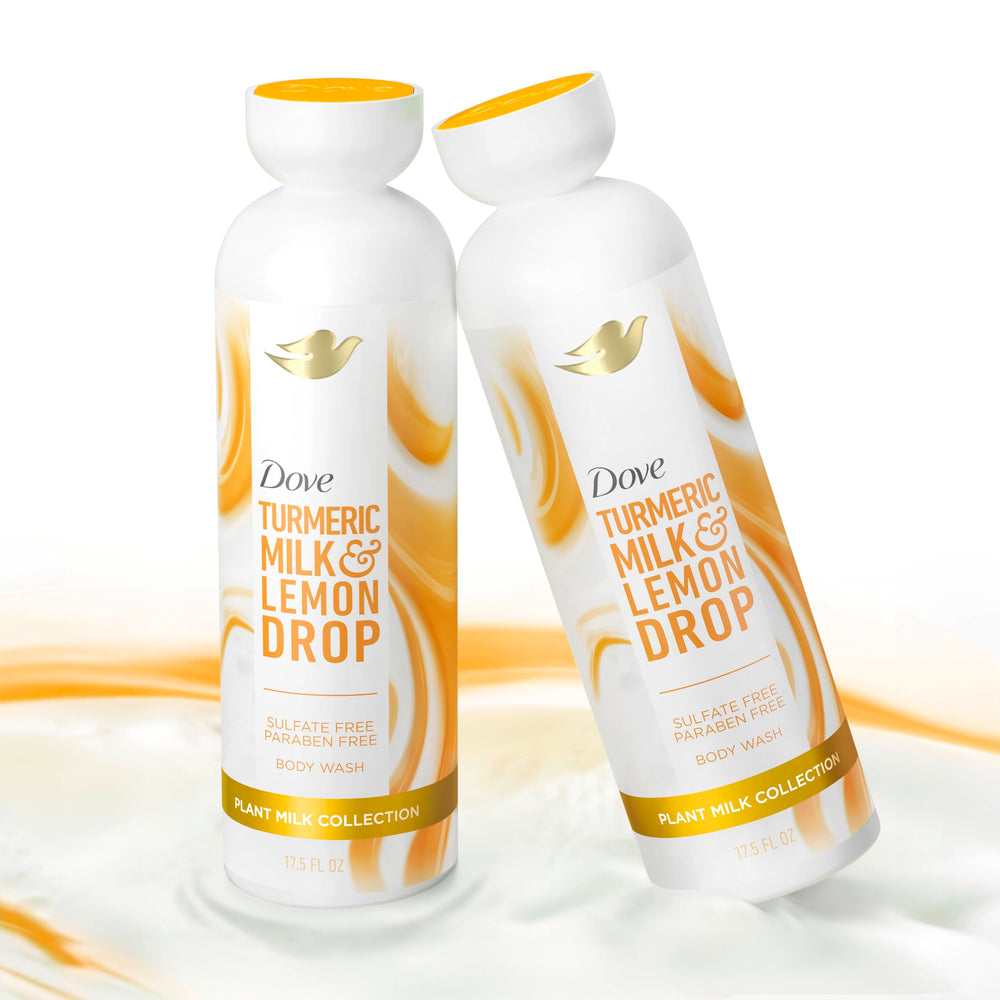 Dove bottle in shower lifestyle scene offering a refreshing shower experience