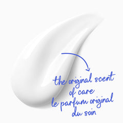 Dove bottle scale comparison beside hand to show 34 oz size and lasting supply