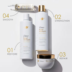 Dove bottle next to a hand for scale to show 9.2 fl oz size benefit