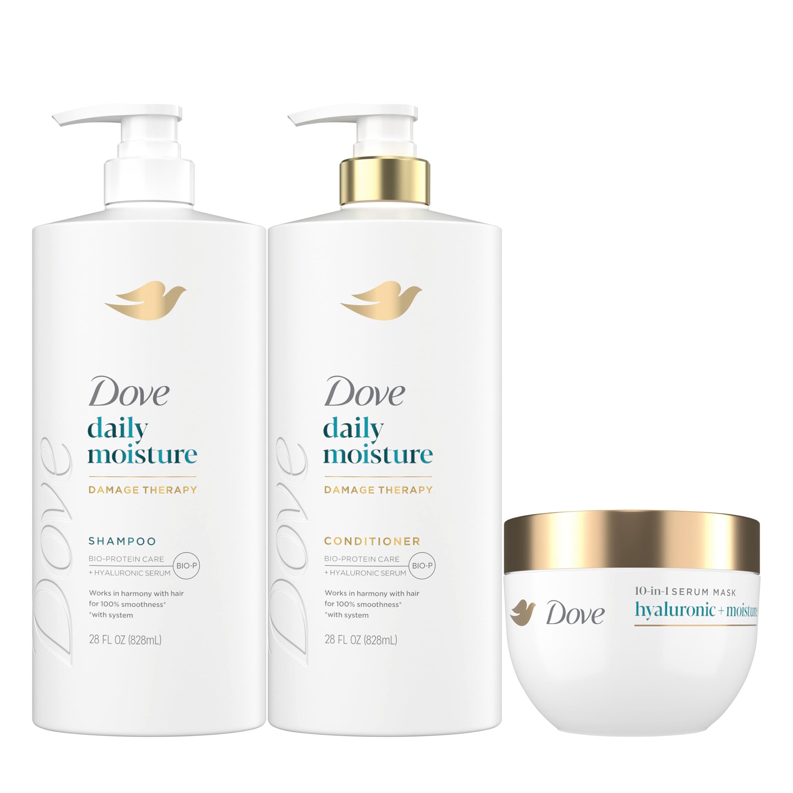 Dove conditioner on bathroom shelf lifestyle scene supporting daily use
