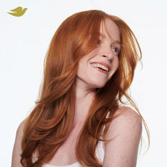 Dove hair after rinse showing smooth, soft finish and improved manageability