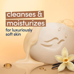 Rich creamy lather from Dove bar demonstrating luxurious cleansing