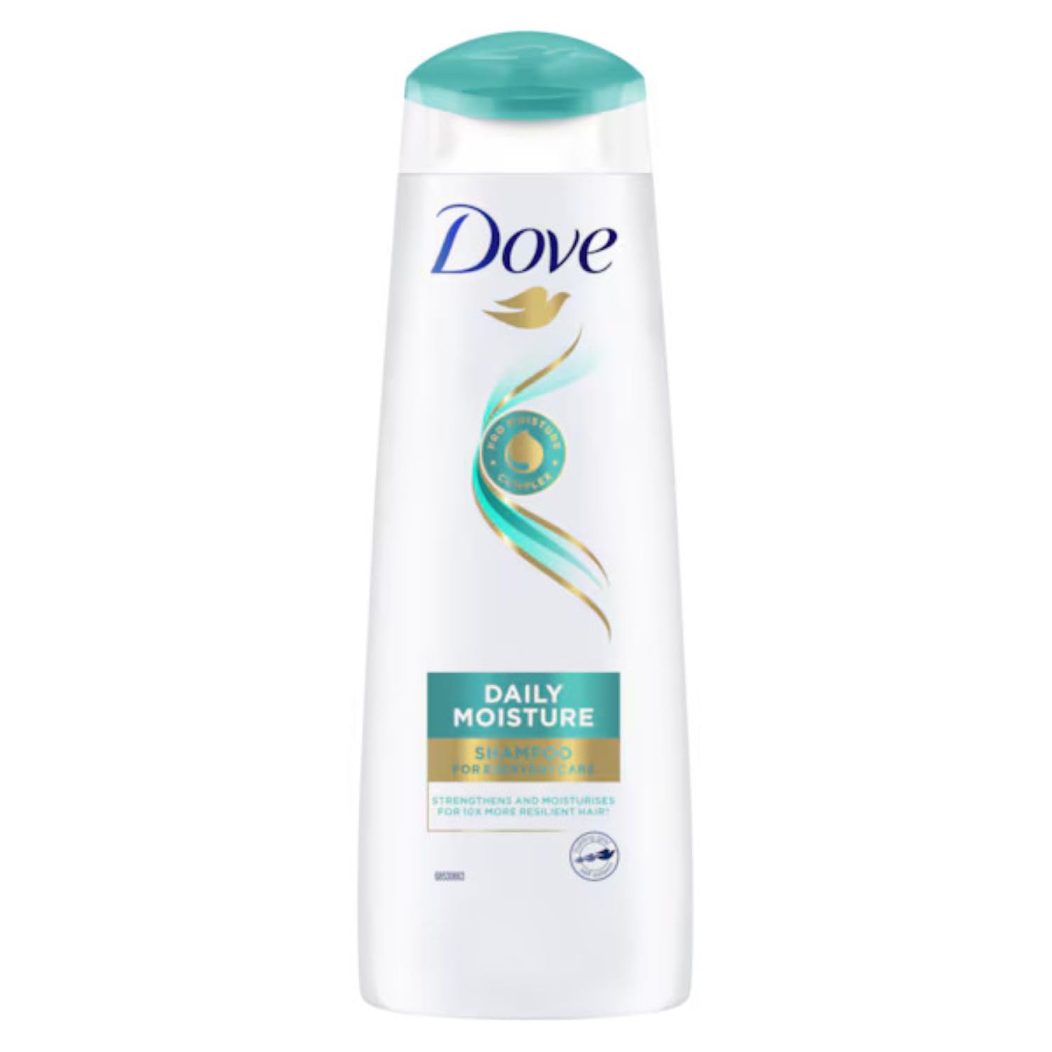 Dove Daily Moisture Shampoo front packaging showing bottle and label for reliable hydration