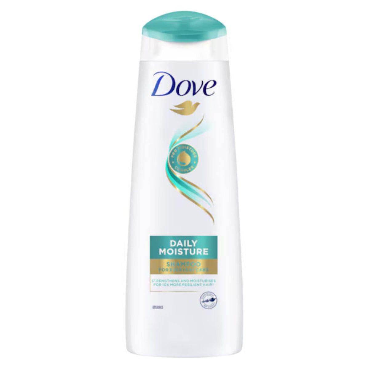 Dove Daily Moisture Shampoo front packaging showing bottle and label for reliable hydration