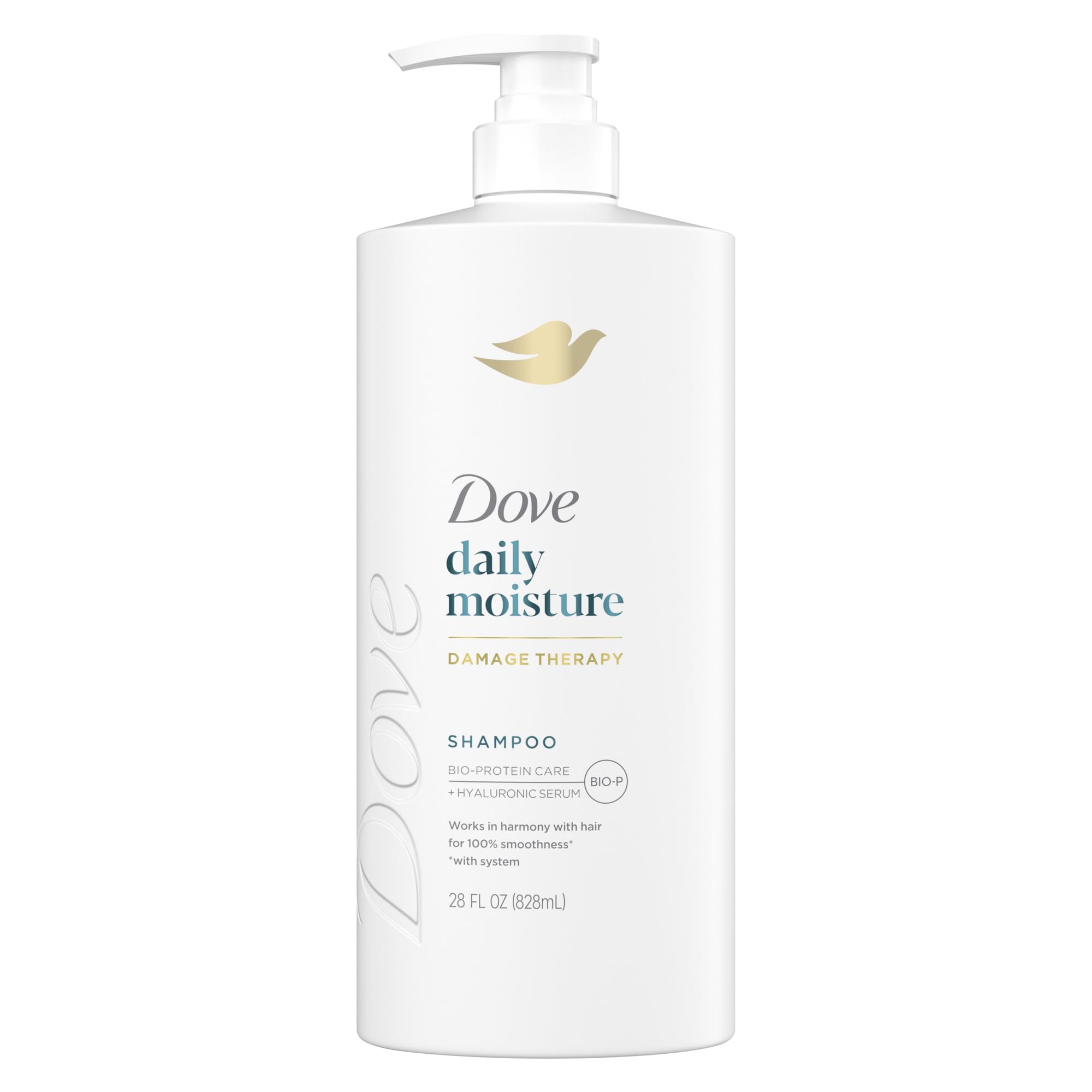 Dove bottle front view showing brand and moisturizing benefit