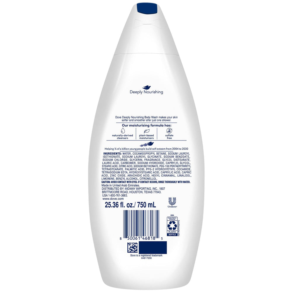 Dove body wash texture pouring to show creamy moisturizing consistency