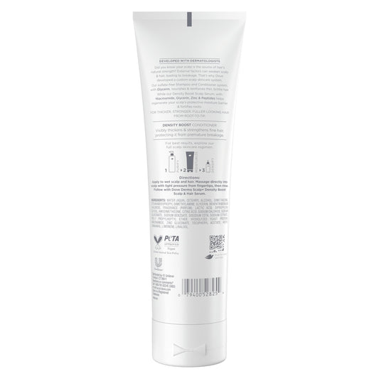 Dove Derma Scalp back label ingredients view highlighting key actives
