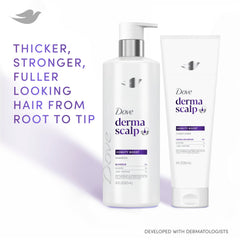 Dove Derma Scalp dispenser close-up demonstrating easy, controlled application