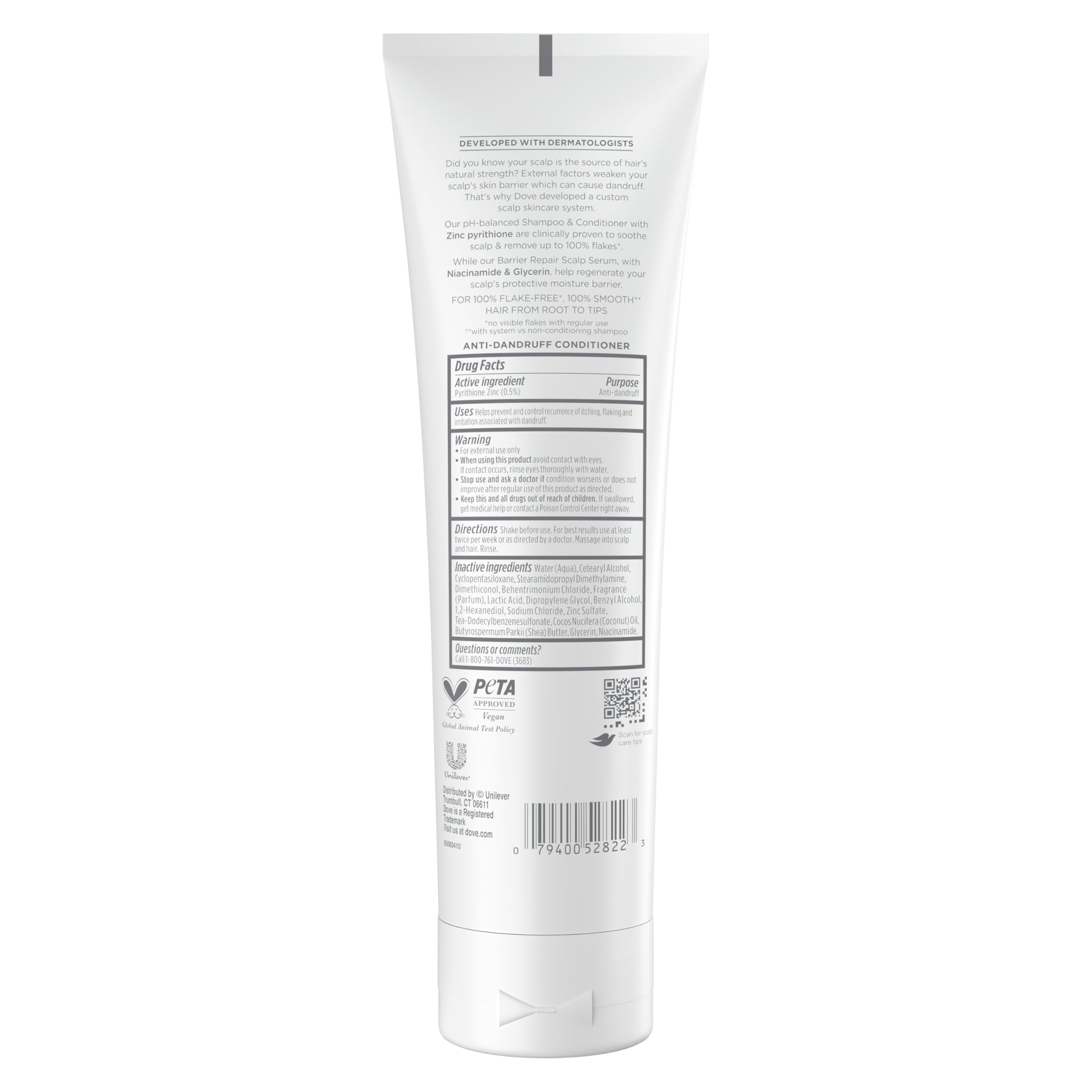 Dove Derma Scalp pump detail for easy dispensing and control