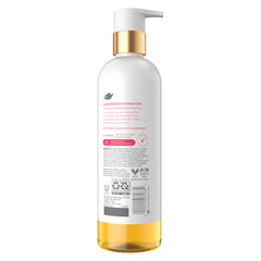Dove label closeup on pump highlighting glycerin serum ingredient