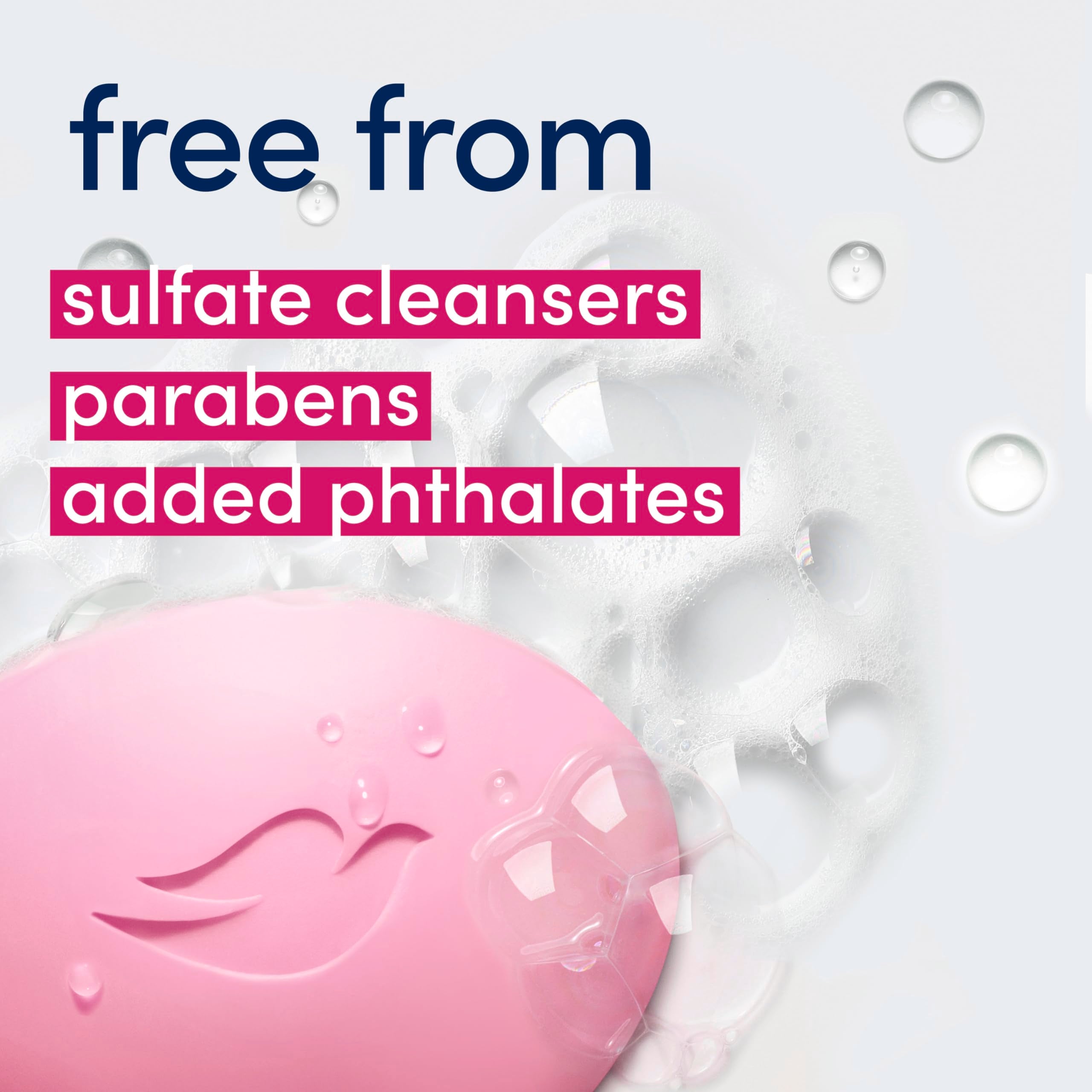 Dove foamy lather from the dragon fruit bar demonstrating gentle cleansing