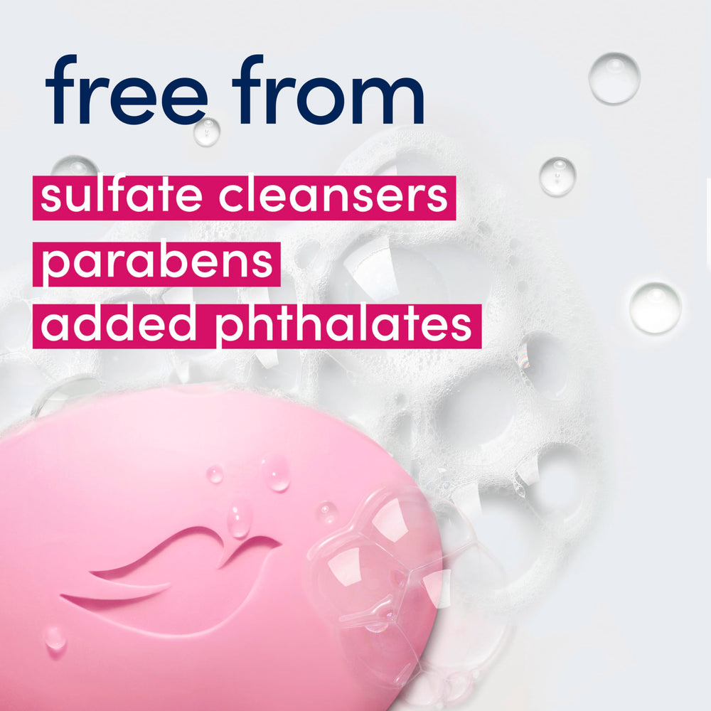 Dove foamy lather from the dragon fruit bar demonstrating gentle cleansing