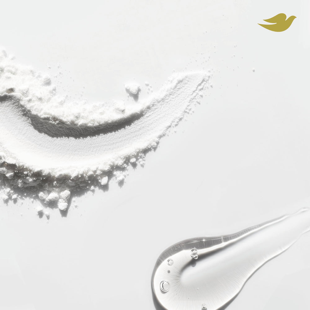 Dove product label highlighting cassava starch and serum
