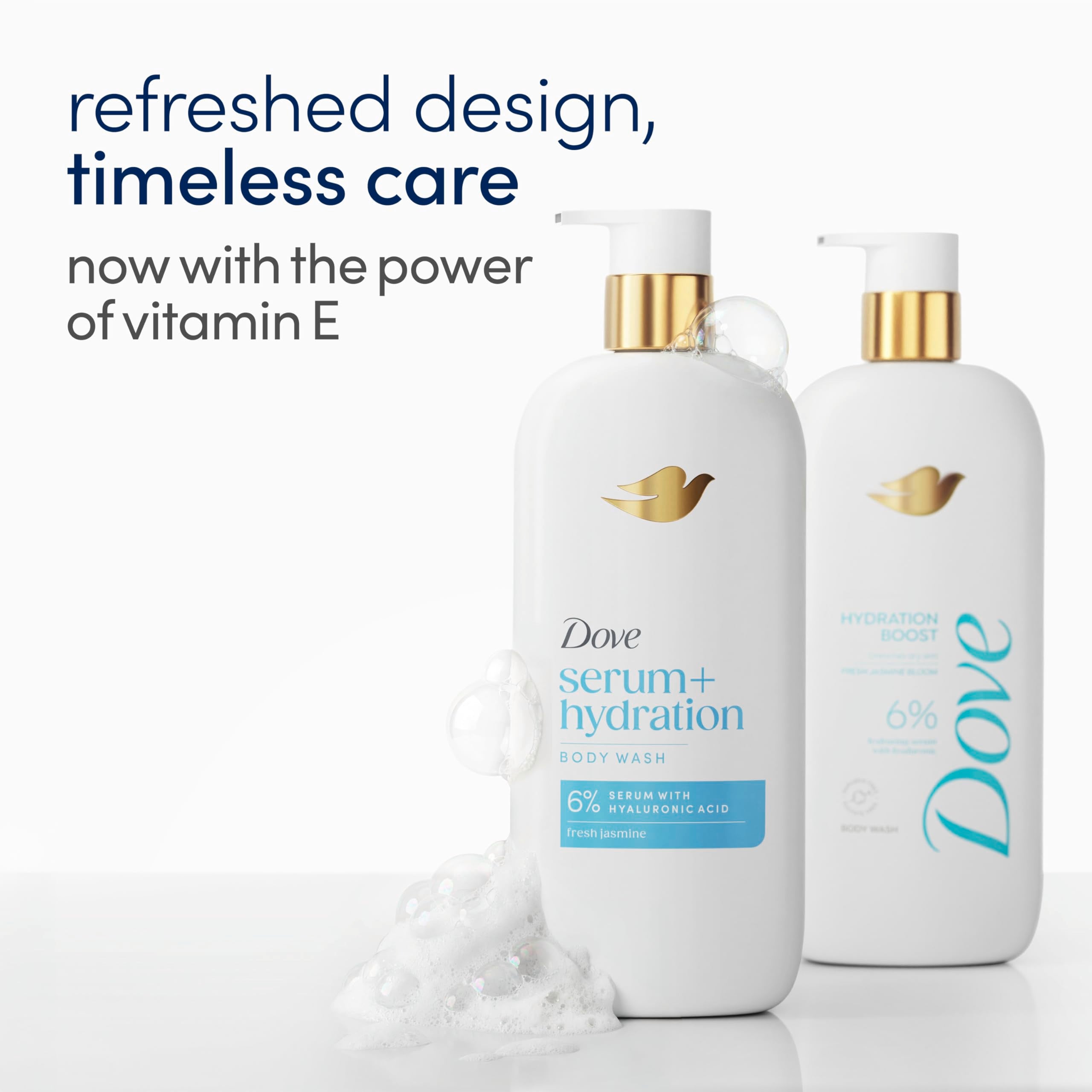 Dove creamy foam texture on hand showing rich lather for softer skin