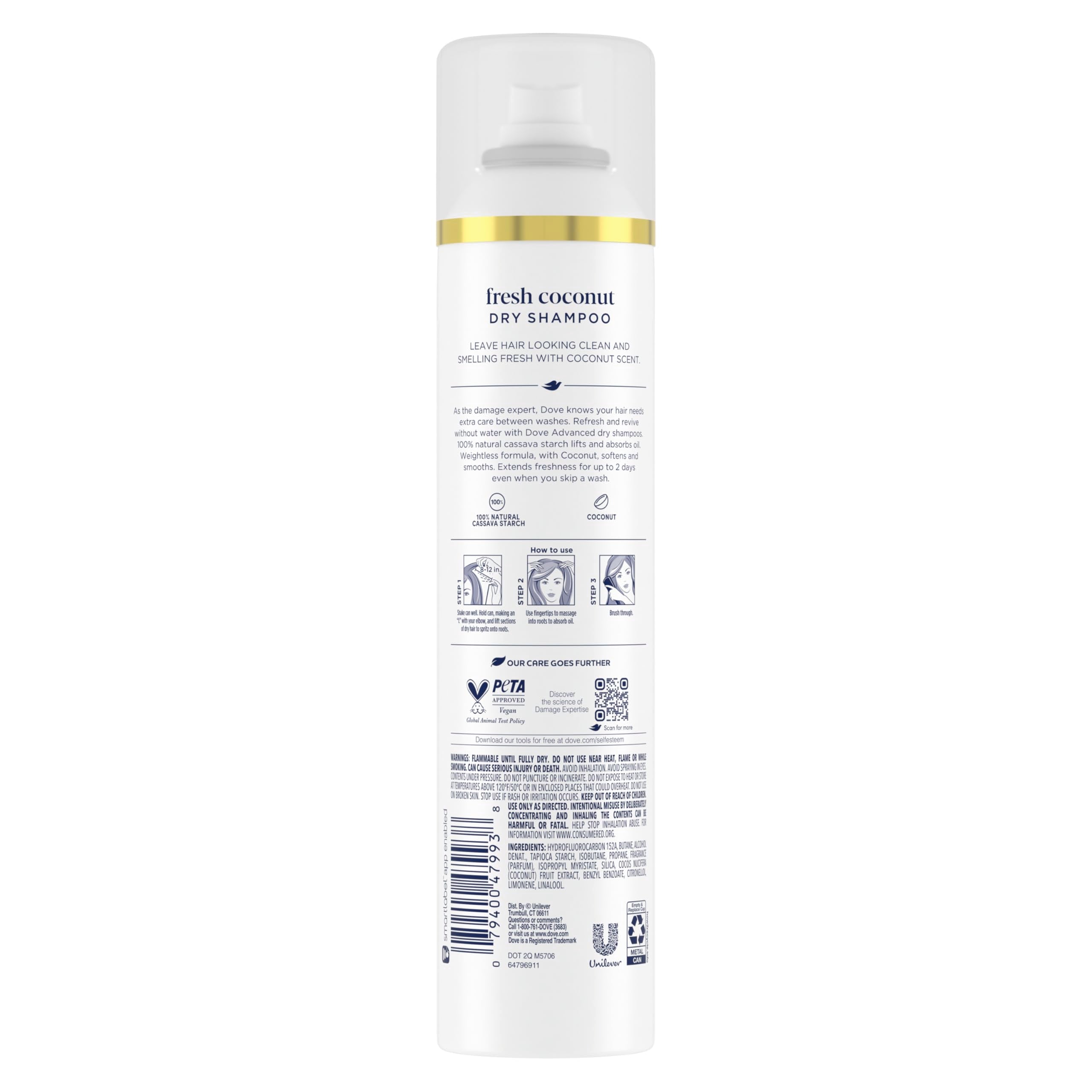 Dove nozzle close-up illustrating precise spray for even oil absorption
