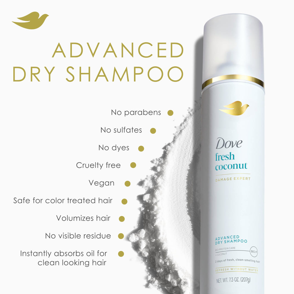Dove spritz in hair demonstrating quick refresh and added volume