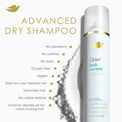 Dove spritz in hair demonstrating quick refresh and added volume