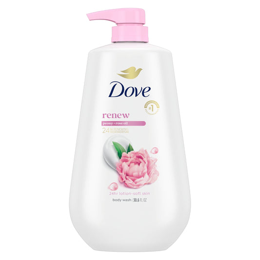 Dove front bottle 30.6 oz showing label and softening benefit
