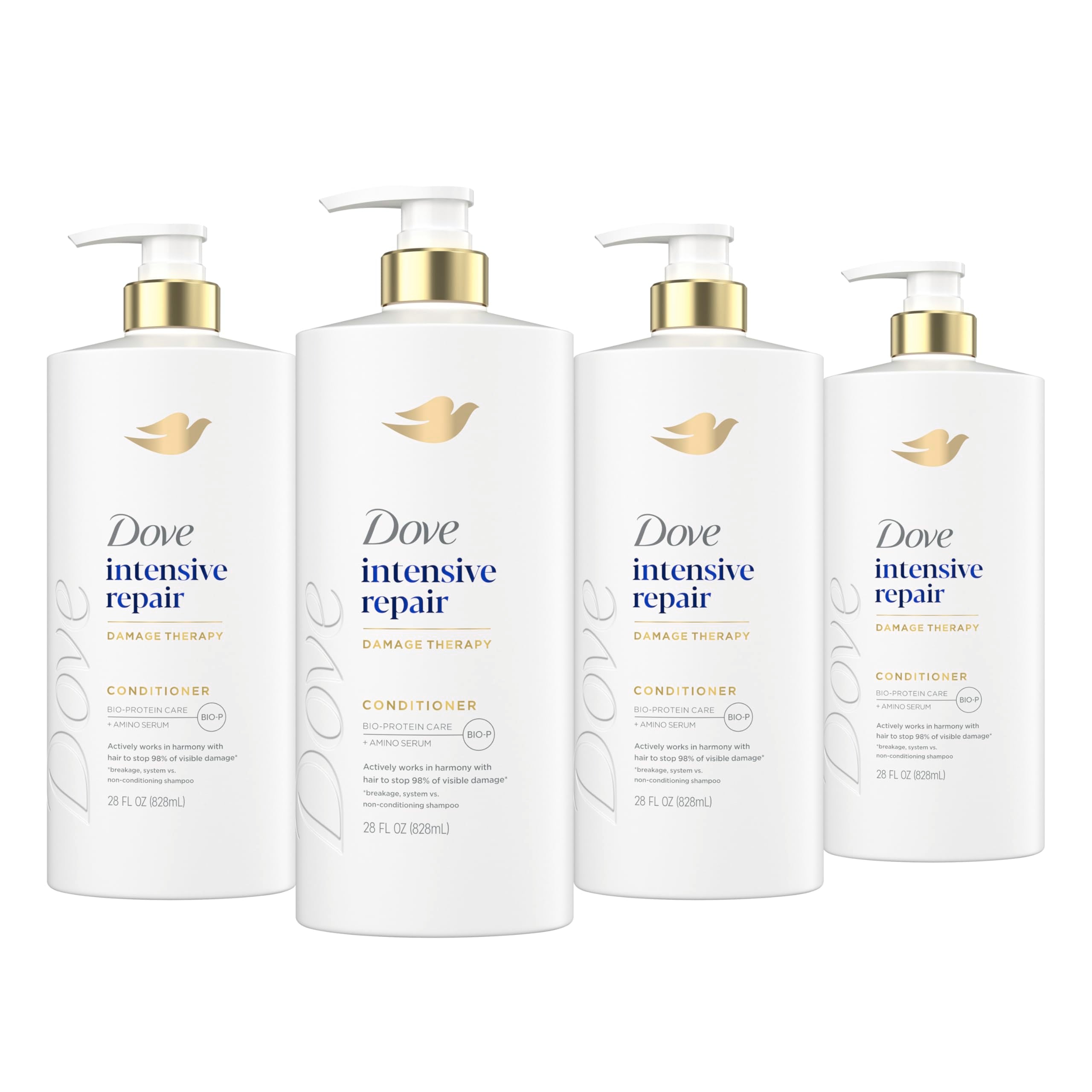 Dove front packaging showing Intensive Repair conditioner and clear benefits