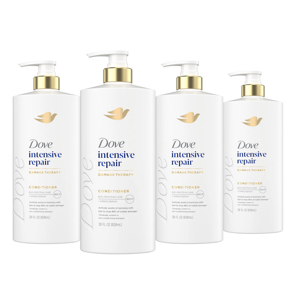Dove front packaging showing Intensive Repair conditioner and clear benefits