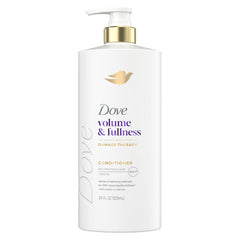 Dove front packaging of Volume & Fullness conditioner showing clean bottle and benefit