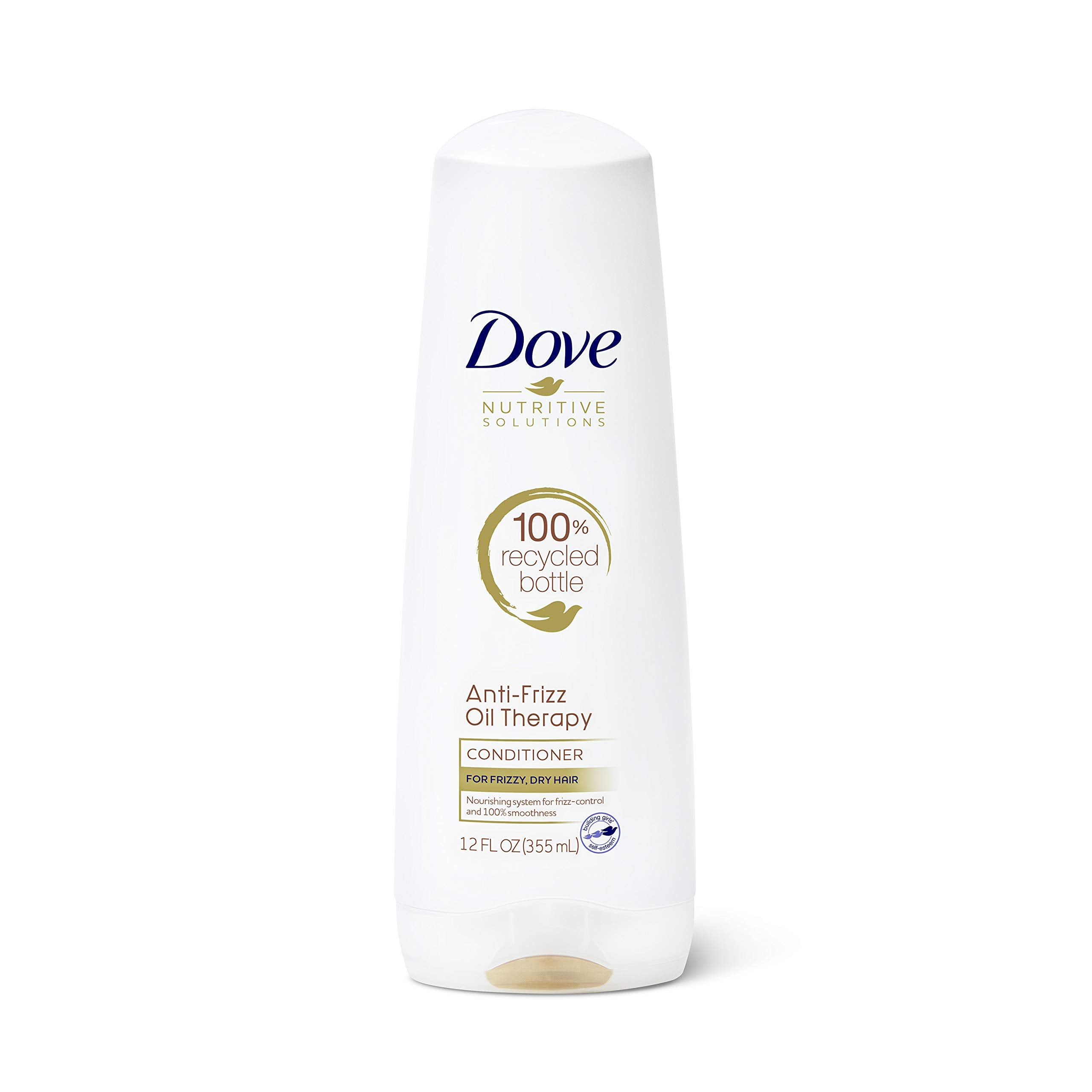 Dove front packaging showing 12 oz bottle and smooth hair benefit
