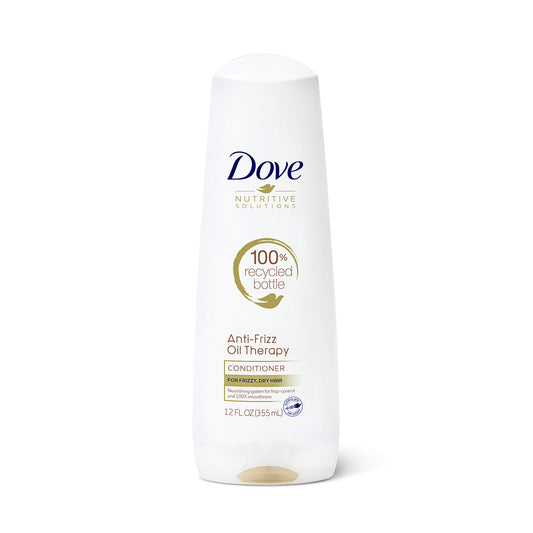 Dove front packaging showing 12 oz bottle and smooth hair benefit