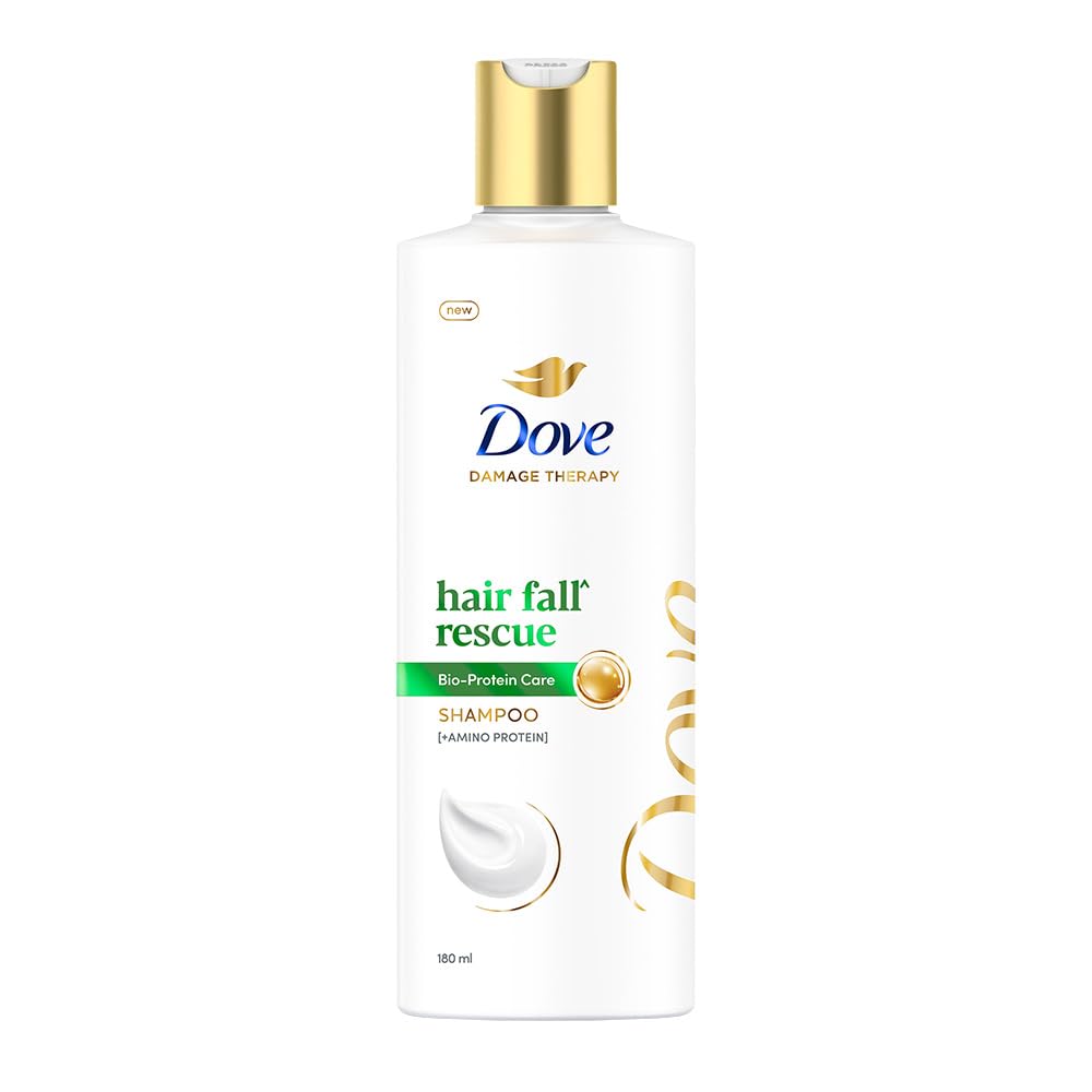 Dove front packaging showing shampoo bottle and clear benefit for stronger hair