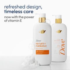 Dove creamy serum lather texture demonstrating gentle hydration and smooth feel