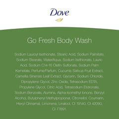 Dove Go Fresh bottle in shower scene demonstrating daily use convenience
