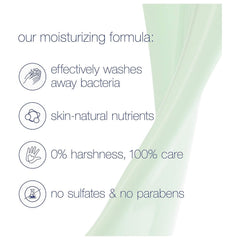 Dove Go Fresh creamy foam texture on palm showing gentle lather
