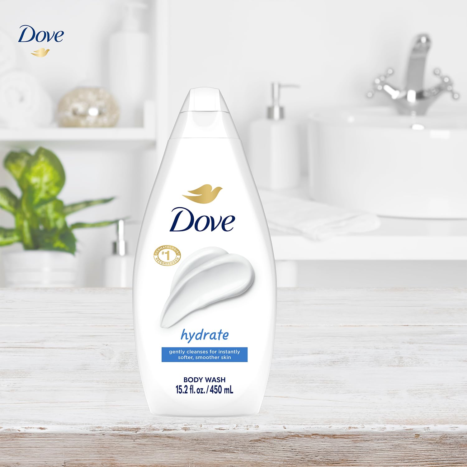 Dove hydrate label ingredients view showing gentle formula benefit