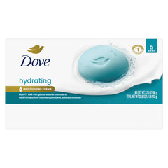 Dove hydrating beauty bar single unwrapped showing creamy texture for soft skin