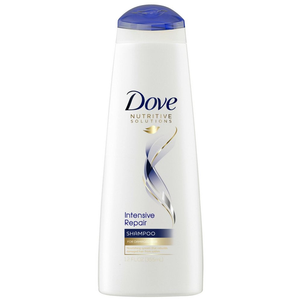 Dove Intense Damage Therapy front bottle showing label and clear benefits