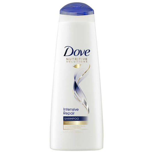 Dove Intense Damage Therapy front bottle showing label and clear benefits