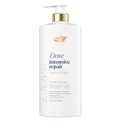 Dove front packaging of Intensive Repair conditioner showing product benefits